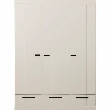 Discount WOOOD Connect 3-deurs Kledingkast + Lade Dust