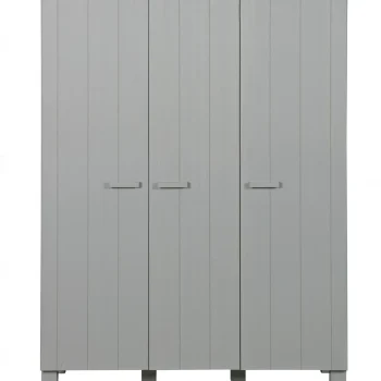 Outlet WOOOD Dennis 3-deurs Kast Grenen Geborsteld Betongrijs