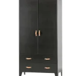 Fashion WOOOD Dian Garderobekast Grenen Diepzwart