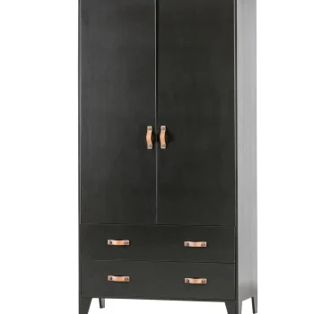 Fashion WOOOD Dian Garderobekast Grenen Diepzwart