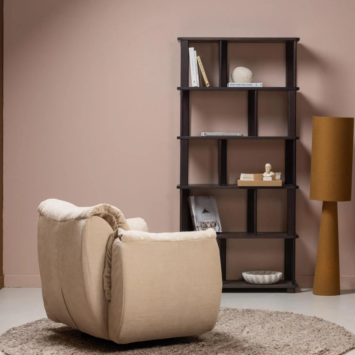 efia-vloerkleed-rond-wol-bruin-SBZkjFbx-2.webp Best WOOOD Efia Vloerkleed Rond Wol Bruin Melange ø200 Cm