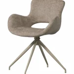 Sale WOOOD Eliva Eetkamerstoel Structure Velvet - Set Van 2 Zand