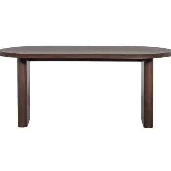 Online WOOOD Ellips Eetkamertafel Mango Hout Walnoot 90x180 Cm