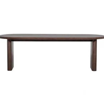 New WOOOD Ellips Eetkamertafel Mango Hout Walnoot 90x240 Cm