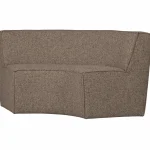 Best WOOOD Europa 2-zits Eetbank Geweven Stof Donkerbruin Melange