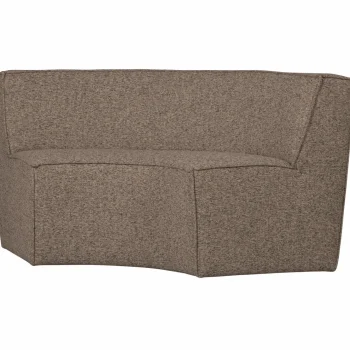 Best WOOOD Europa 2-zits Eetbank Geweven Stof Donkerbruin Melange