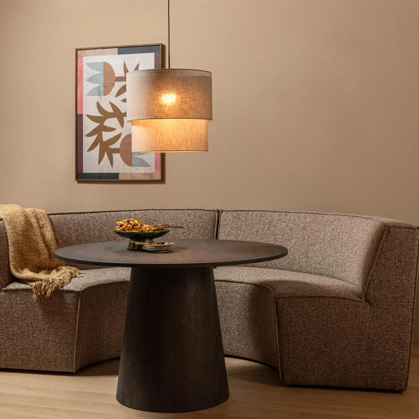 europa-4-zits-eetbank-geweven-bYQjkUwi-2.webp New WOOOD Europa 4-zits Eetbank Geweven Stof Donkerbruin Melange