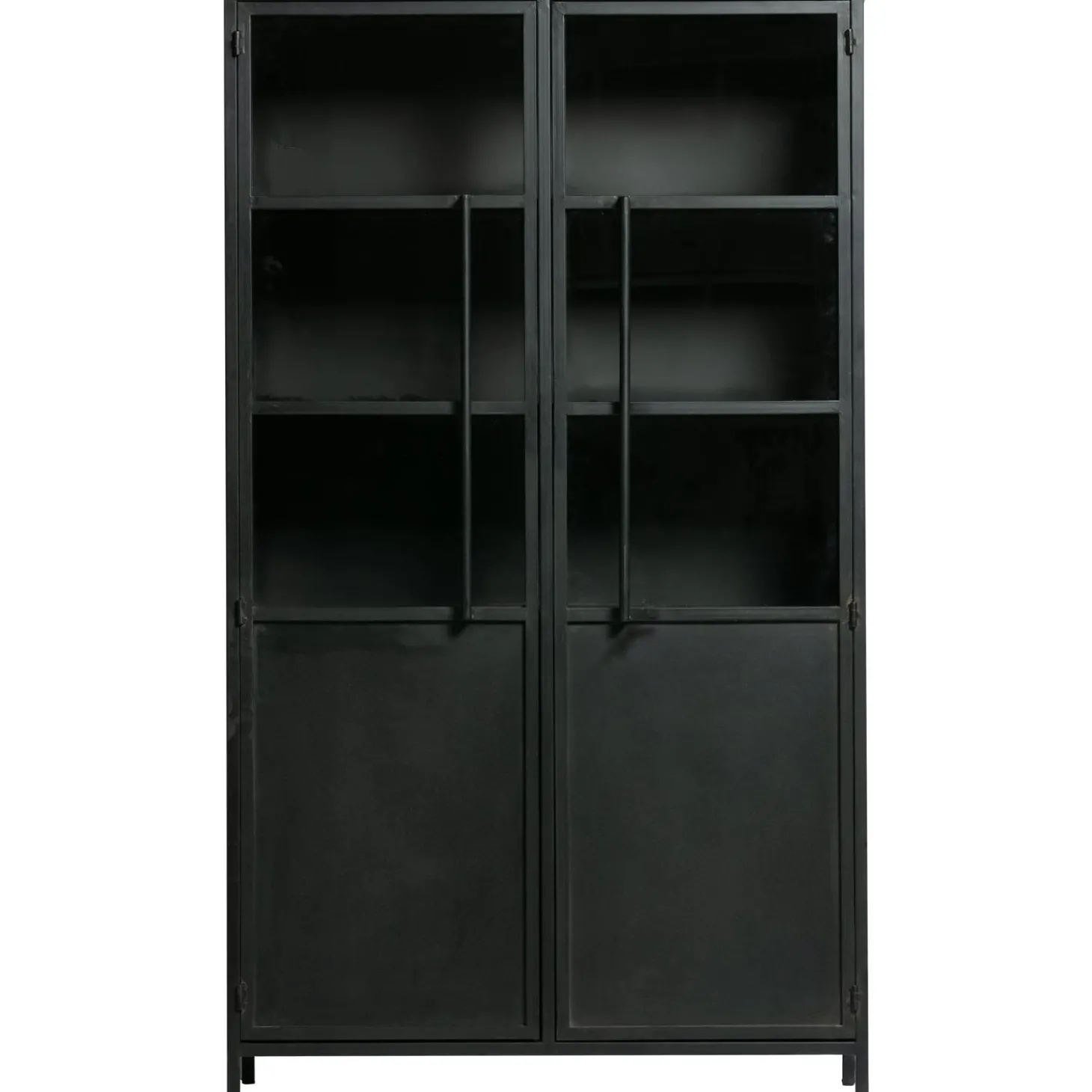 exhibit-vitrinekast-metaal-zwa-IafGOcUV-1.webp Hot WOOOD Exhibit Vitrinekast Metaal Zwart