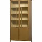 Fashion WOOOD Exhibit XL 2-deurs Vitrinekast Metaal Honinggeel