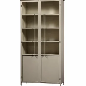 Discount WOOOD Exhibit XL 2-deurs Vitrinekast Metaal Zand