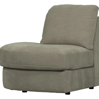 Best WOOOD Family 1-zits Element Ronde Hoek Links Warm Grijs