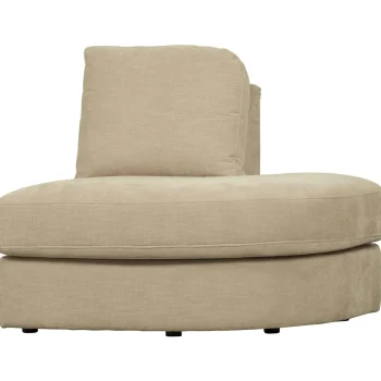 Fashion WOOOD Family 1-zits Element Ronde Hoek Rechts Zand