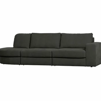 New WOOOD Family Bank 2,5-zits Ronding Links Antraciet