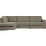 New WOOOD Family Hoekbank Ronding Links Warm Grijs