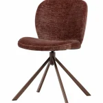 Fashion WOOOD Femke Eetkamerstoel Chenille Bruin