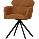 Fashion WOOOD Fenne Draaibare Eetkamerstoel Geweven Stof Ginger