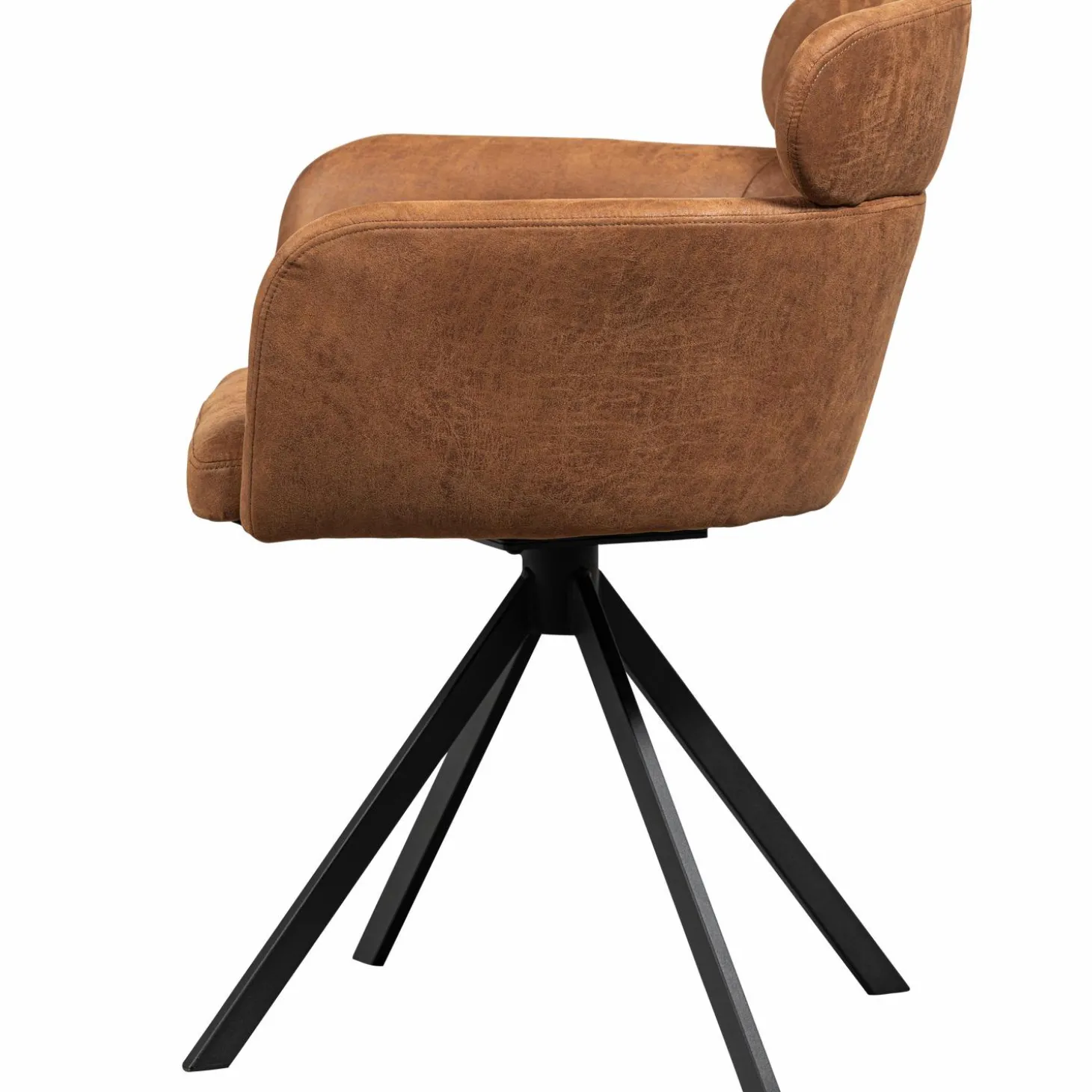 fenne-draaibare-eetkamerstoel-IIdopqMj-3.webp Online WOOOD Fenne Draaibare Eetkamerstoel Leerlook Cognac