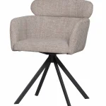 Sale WOOOD Fenne Draaibare Eetkamerstoel Geweven Stof Naturel