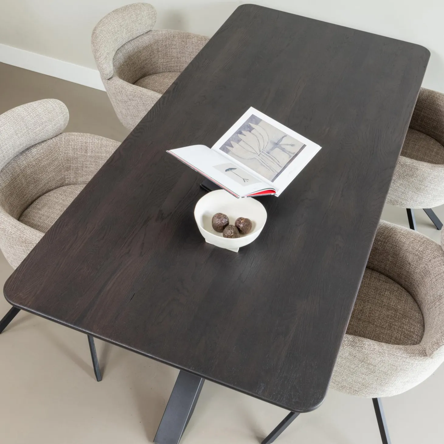 fenne-draaibare-eetkamerstoel-IUyYwuaP-3.webp Sale WOOOD Fenne Draaibare Eetkamerstoel Geweven Stof Naturel