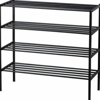 Best WOOOD Ferro Schoenenrek Stapel Van 2 Metaal Zwart