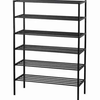 Fashion WOOOD Ferro Schoenenrek Stapel Van 3 Metaal Zwart