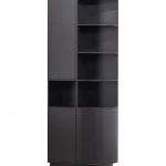 Hot WOOOD Finca Opbergkast Rond Rechts 78 Cm Grenen Diepzwart