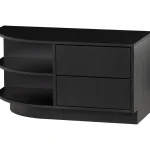 Online WOOOD Finca Tv Meubel Rond Links 78 Cm Grenen Diepzwart