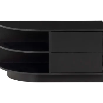 Online WOOOD Finca Tv Meubel Rond Links 78 Cm Grenen Diepzwart