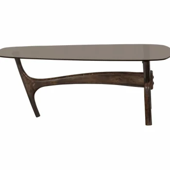 Hot WOOOD Flash Salontafel Mango Hout/glass Walnoot