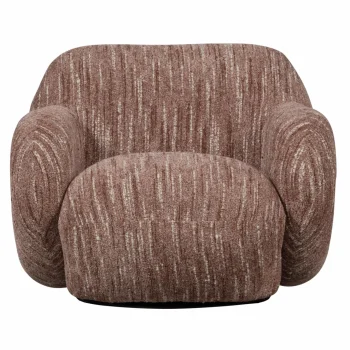 New WOOOD Folke Fauteuil Chenille Oudroze Melange Oud Roze Melange