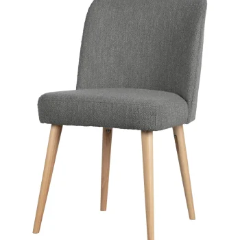 Best WOOOD Force Eetkamerstoel Bouclé Staalgrijs