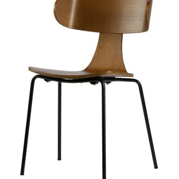 Online WOOOD Form Houten Stoel Met Metalen Poot Bruin