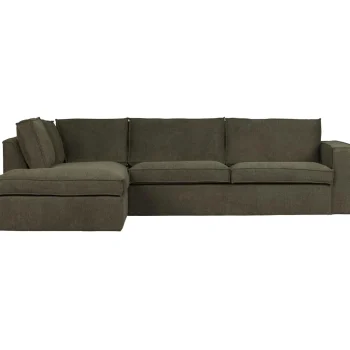 Online WOOOD Freddie Hoekbank Links Warm Groen