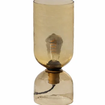 Discount WOOOD Gigi Tafellamp Gehamerd Glas 38 X Ø 15 Cm