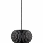Hot WOOOD Globe Hanglamp Papier Naturel/zwart