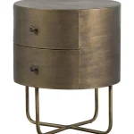 Clearance WOOOD Glossy Rond Kastje Metaal Antique Brass