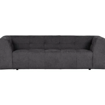 Online WOOOD Grid 3-zits Bank Geweven Stof Donkergrijs