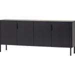 Sale WOOOD Gunnar Dressoir 200 Cm Grenen Matzwart