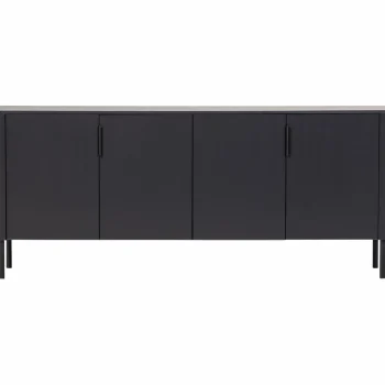 Sale WOOOD Gunnar Dressoir 200 Cm Grenen Matzwart