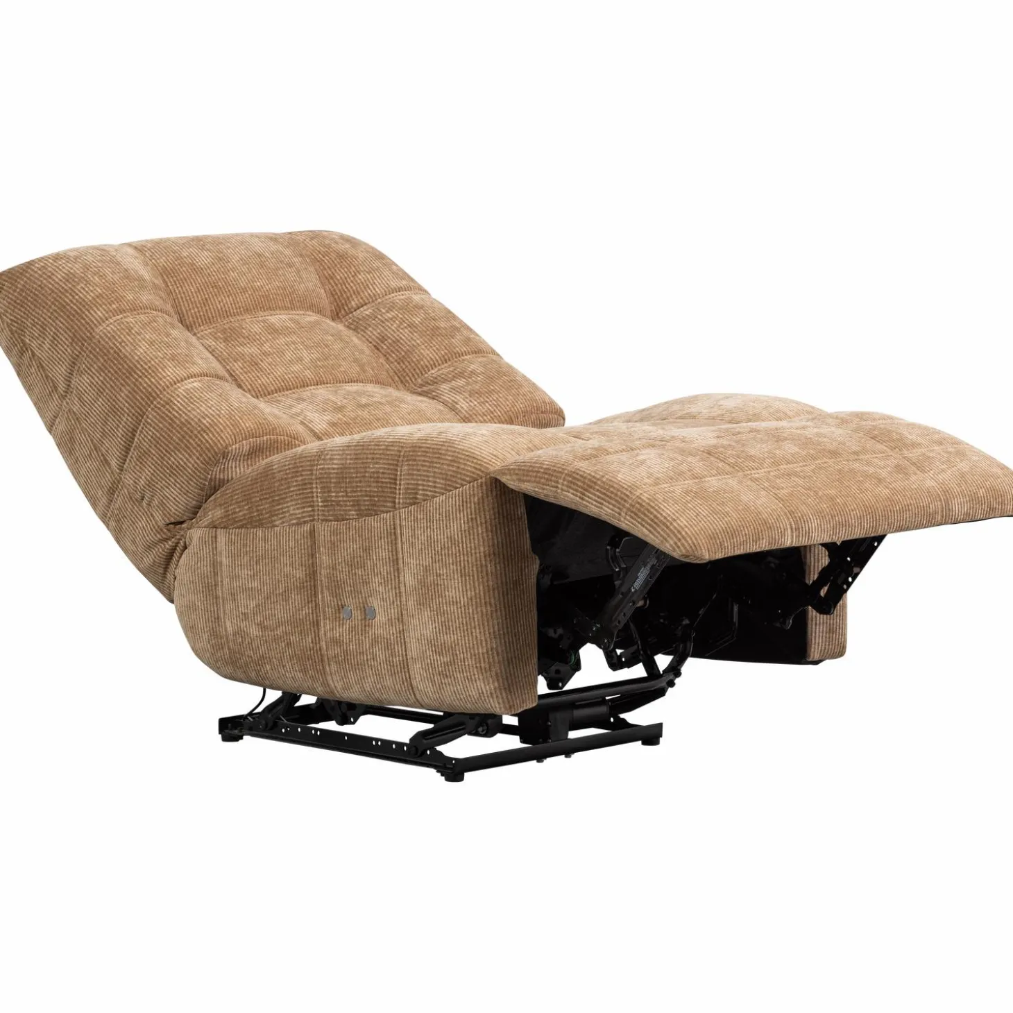 hein-relaxfauteuil-elektrisch-eKaoRhNm-2.webp Clearance WOOOD Hein Relaxfauteuil Elektrisch Geweven Rib Lichtbruin
