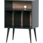 Outlet WOOOD James Kastje Zwart/walnoot