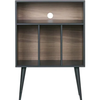 Outlet WOOOD James Kastje Zwart/walnoot