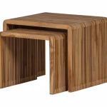 Discount WOOOD Jasmijn Bijzettafel Recycled Teak Naturel - Set Van 2