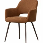 Fashion WOOOD Jenny Eetkamerstoel Geweven Stof Bruin