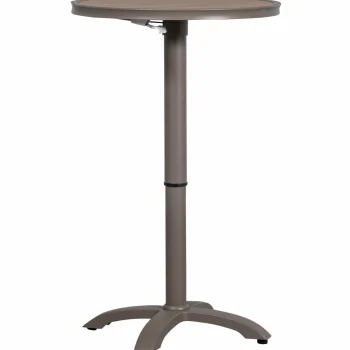 Online WOOOD Jeppe Hoogte Verstelbare Bartafel Tuin Aluminium Bruin/grijs