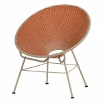 Outlet WOOOD Kazoun Tuin Loungestoel Wicker Oranje