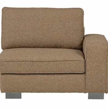 Fashion WOOOD Lazy 1-zits Element Met Arm Rechts Bouclé Bruin