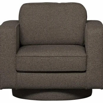 Online WOOOD Lazy Draaifauteuil Bouclé Antraciet