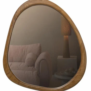Sale WOOOD Leif Spiegel Hout Naturel 48x44 Cm