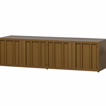 Fashion WOOOD Level Tv Meubel Metaal 44x160 Cm Honinggeel